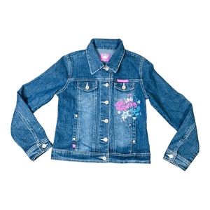 Original Bobby Jack Girl's Graphic Denim Jacket Sz 12